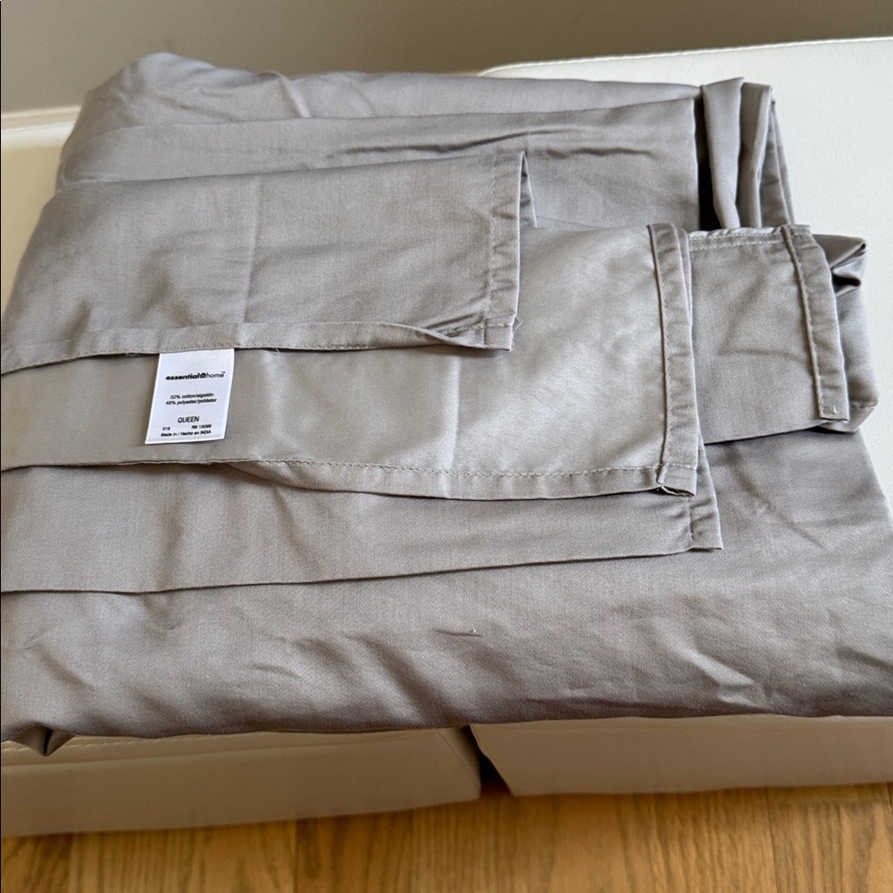 Gray Bed flat sheet, essential home